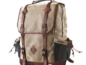 dakota waxed canvas commuter backpack Model 3D