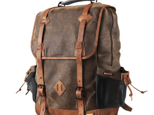 dakota waxed canvas commuter backpack Model 3D