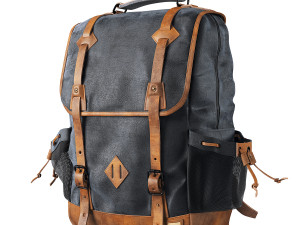 dakota waxed canvas commuter backpack Model 3D