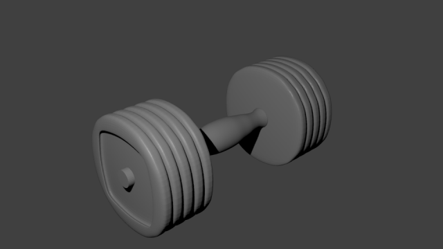 dumbell 3D Model .c4d .max .obj .3ds .fbx .stl .blend 