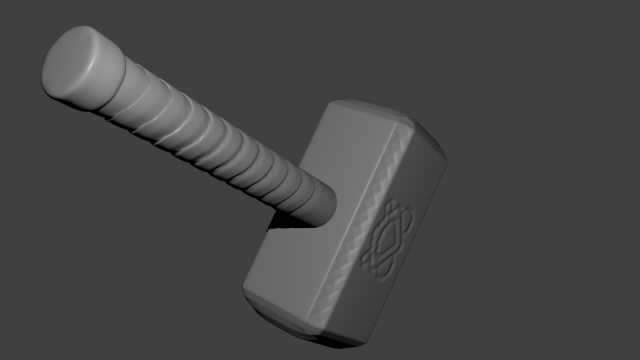 thors hammer 3D Model .c4d .max .obj .3ds .fbx .stl .blend 