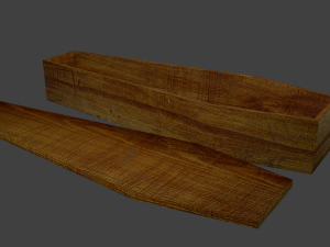 wooden coffin 3D Model