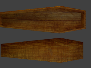 wooden coffin 3D Модель