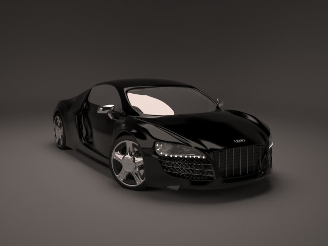 audi r8 scene 3D Model .c4d .max .obj .3ds .fbx .stl .blend