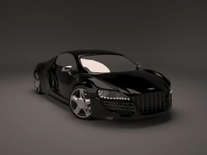 scena audi r8 Model 3D