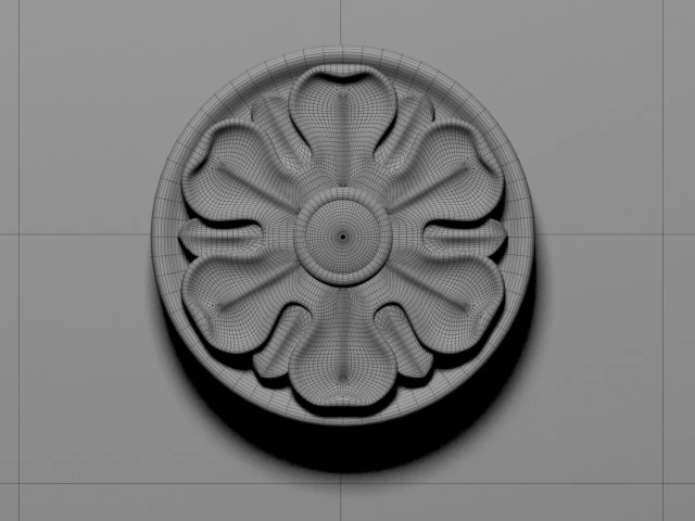 rozet decor 3D Model .c4d .max .obj .3ds .fbx .stl .blend 