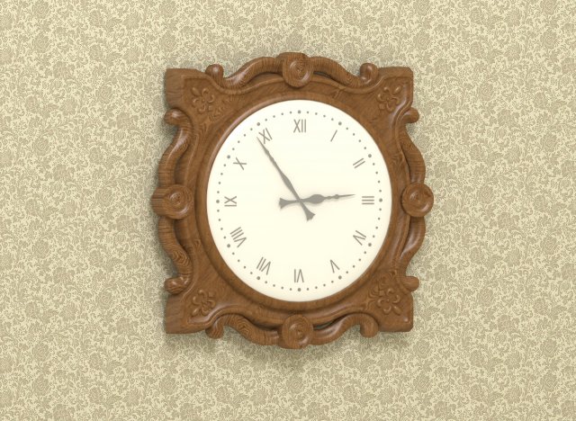 wall clock 3D 모델 .c4d .max .obj .3ds .fbx .stl .blend 