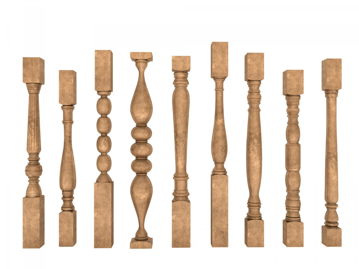 balusters 3D Model .c4d .max .obj .3ds .fbx .stl .blend 