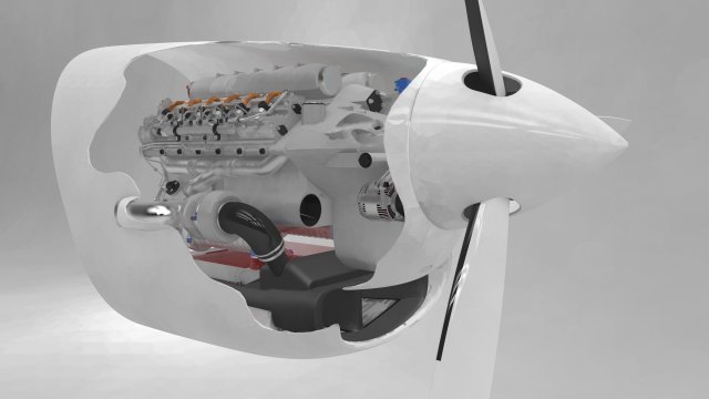 engine Model 3D .c4d .max .obj .3ds .fbx .stl .blend 