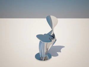 cadeira org&acirc;nica Modelo 3D
