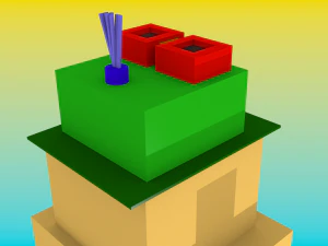 提莫哈哈像素和块状 3D 模型