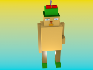 teemo lol pixel and blocky 3D-Modell