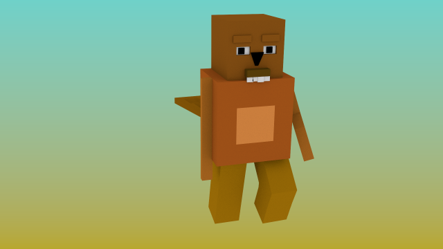 blockypixel beavercastor ik rig 3D Model .c4d .max .obj .3ds .fbx .stl .blend 