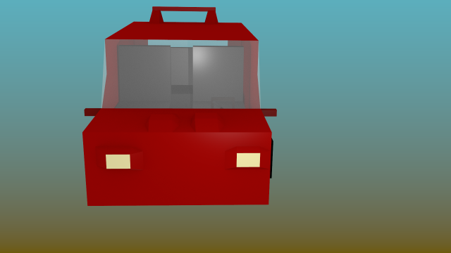blocky and pixel car 3D Model .c4d .max .obj .3ds .fbx .stl .blend 