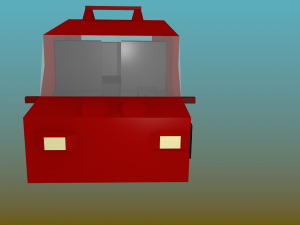blocky and pixel car 3D Model