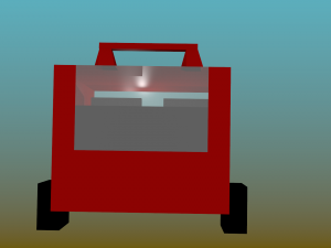 blocky and pixel car 3D Model