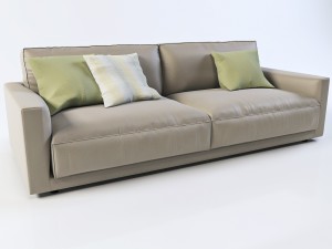 ribot the leather sofa by berto 3D 模型