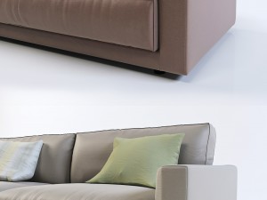 ribot the leather sofa by berto 3D 模型
