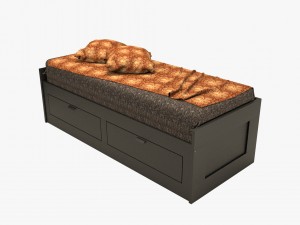ikea brimnes single bed 3D Модель