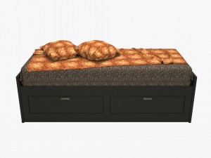 ikea brimnes single bed Modèle 3D