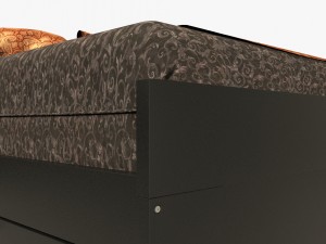 ikea brimnes single bed Modèle 3D