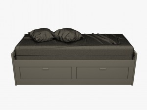 ikea brimnes single bed Modèle 3D