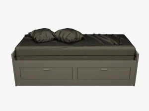 ikea brimnes single bed 3D Model
