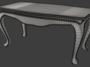 classic table and chair 0001 3D Model
