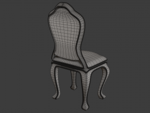 classic table and chair 0001 Model 3D