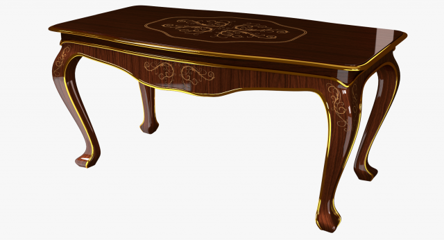 classic table 0001 3D 模型 .c4d .max .obj .3ds .fbx .stl .blend 