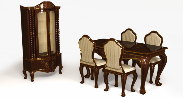 classic living set 0001 Modèle 3D .c4d .max .obj .3ds .fbx .stl .blend 