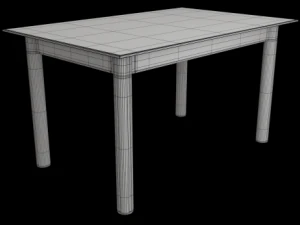 office table and chair 0001 3D Model