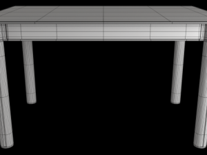 office table and chair 0001 3D 模型