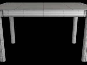 office table and chair 0001 3D Model