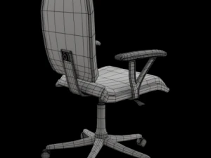 office table and chair 0001 3D Model