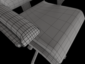 office table and chair 0001 3D 模型