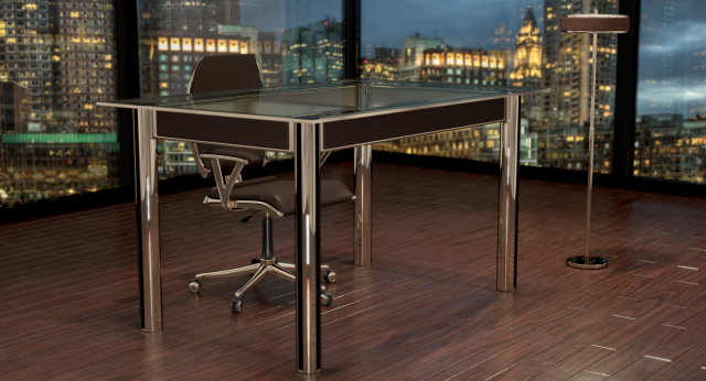 office table and chair 0001 3D 模型 .c4d .max .obj .3ds .fbx .stl .blend 