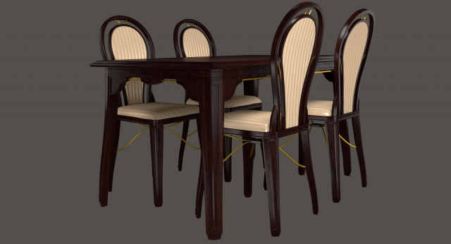 table and chair 0002 3D Model .c4d .max .obj .3ds .fbx .stl .blend 