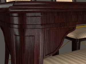 table and chair 0002 3D Model