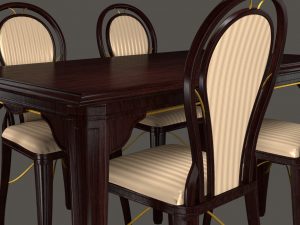 table and chair 0002 3D Model