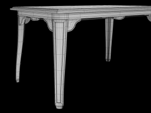 table and chair 0002 3D Model