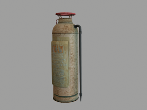 old rusty fire extinguisher 3D Model
