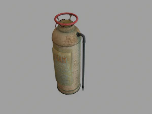 old rusty fire extinguisher 3D Model