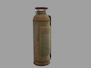 old rusty fire extinguisher 3D Model
