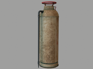 old rusty fire extinguisher 3D Model