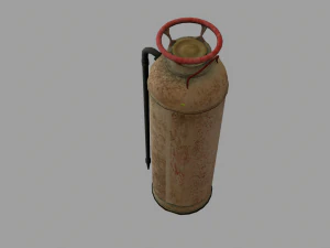 old rusty fire extinguisher 3D Model