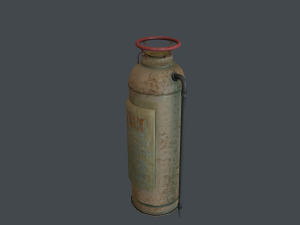 old rusty fire extinguisher 3D Model