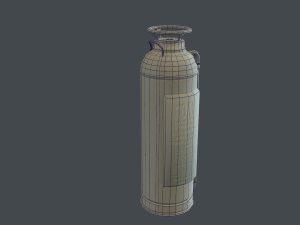 old rusty fire extinguisher 3D Model