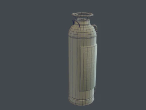 old rusty fire extinguisher 3D Model