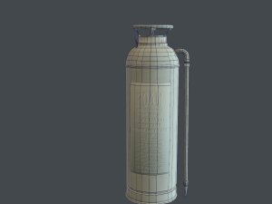 old rusty fire extinguisher 3D Model